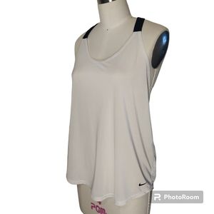 White Nike Dri-Fit Razorback Tank Top